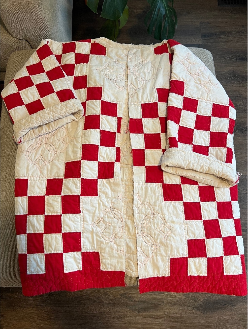 Vintage Handmade Oversized Quilt Coat